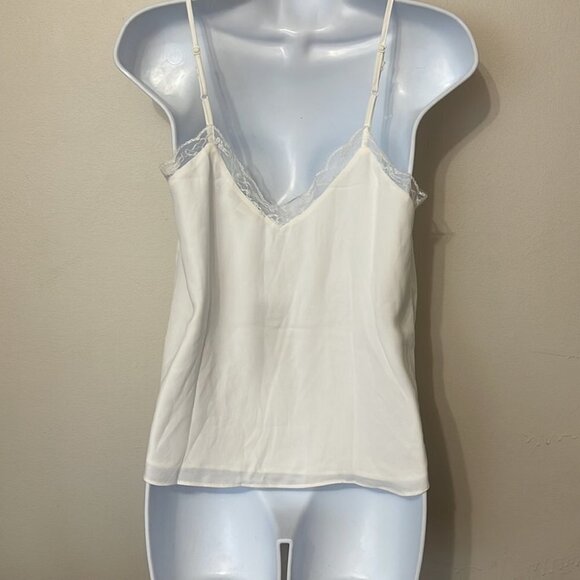 Shinestar white lace trim vneck cami - Picture 4 of 5